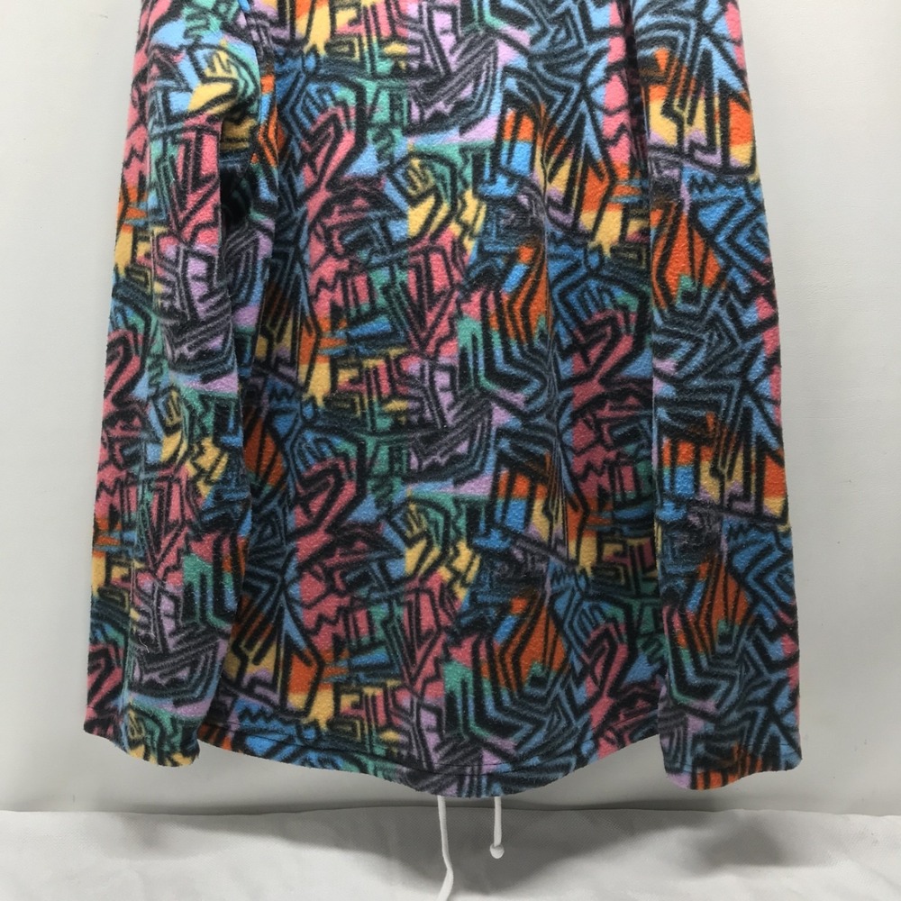 Empyre sweater Men's size Large Drawstring abstract Print Y2K Pink Blue Green - Picture 7 of 12